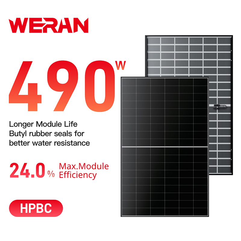WERAN EcoLife 480-490W Солнечная панель BC с двойным стеклом LR7-54HJD Высококачественный фотомодуль для жилых помещений