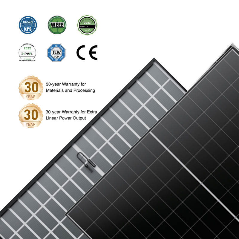WERAN EcoLife 480-490W Солнечная панель BC с двойным стеклом LR7-54HJD Высококачественный фотомодуль для жилых помещений